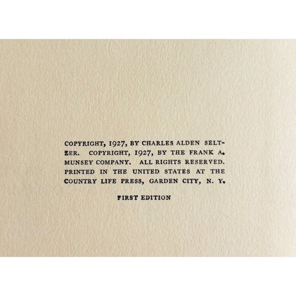 1927 Land Of The Free Charles Alden Seltzer Western Vintage HC1st Edition WHBS - Picture 2 of 3